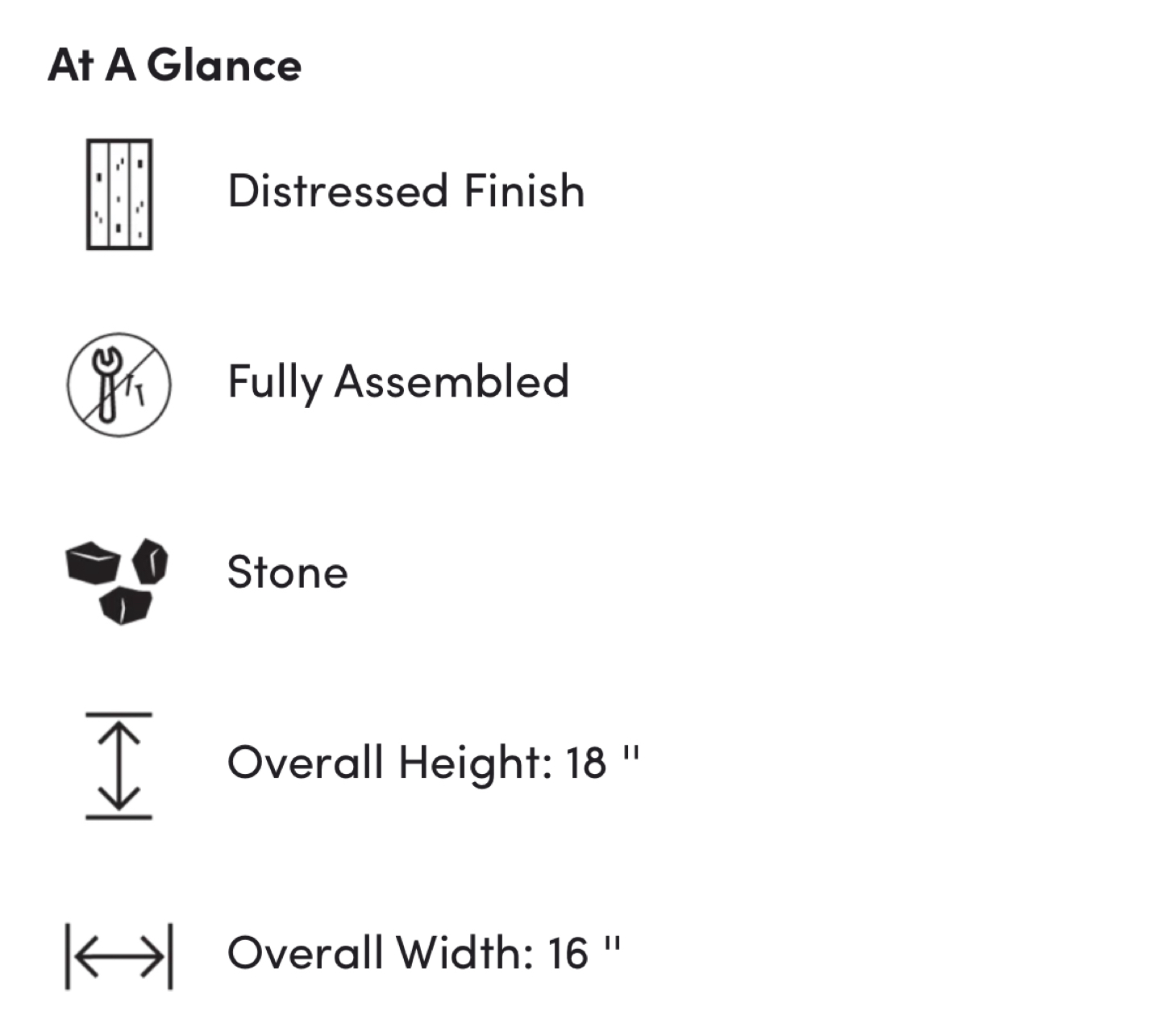 Gray Stone Side Table 16’’ - photo 4