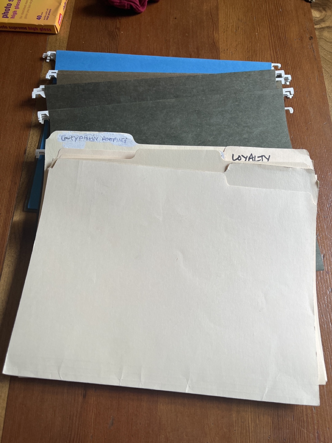 Free letter sized hanging files and folders #freecycle thumbnail