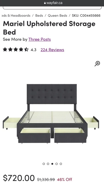 Moving sale  queen size storage bed - photo 4