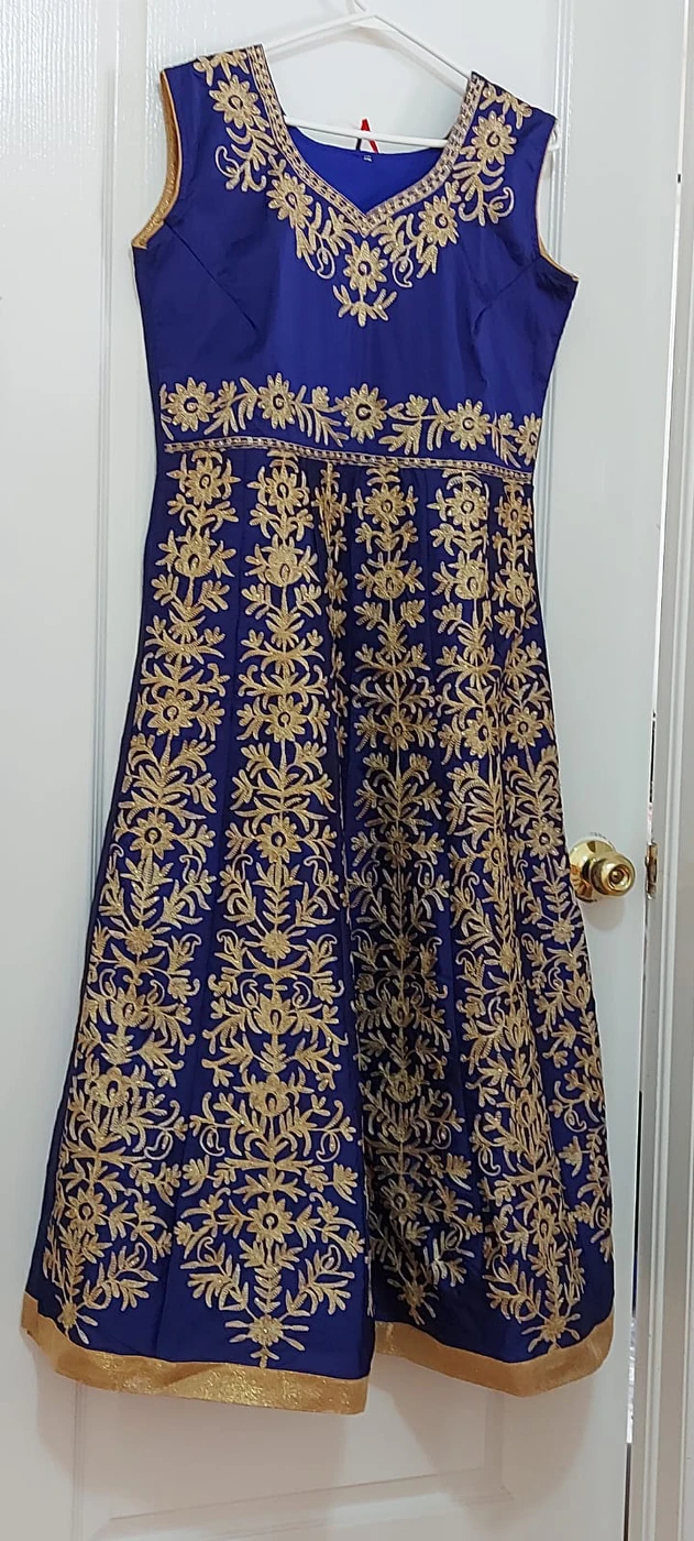 beautiful violet color Indian style dress with skirt - photo 4