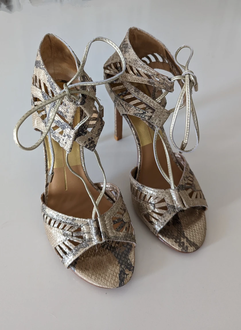 dolce vita gold Henlie heels