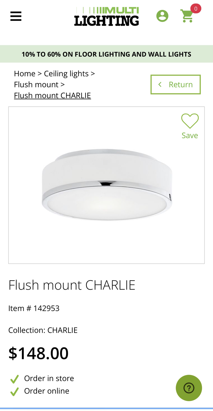 Charlie Flush mount ceiling light - photo 3