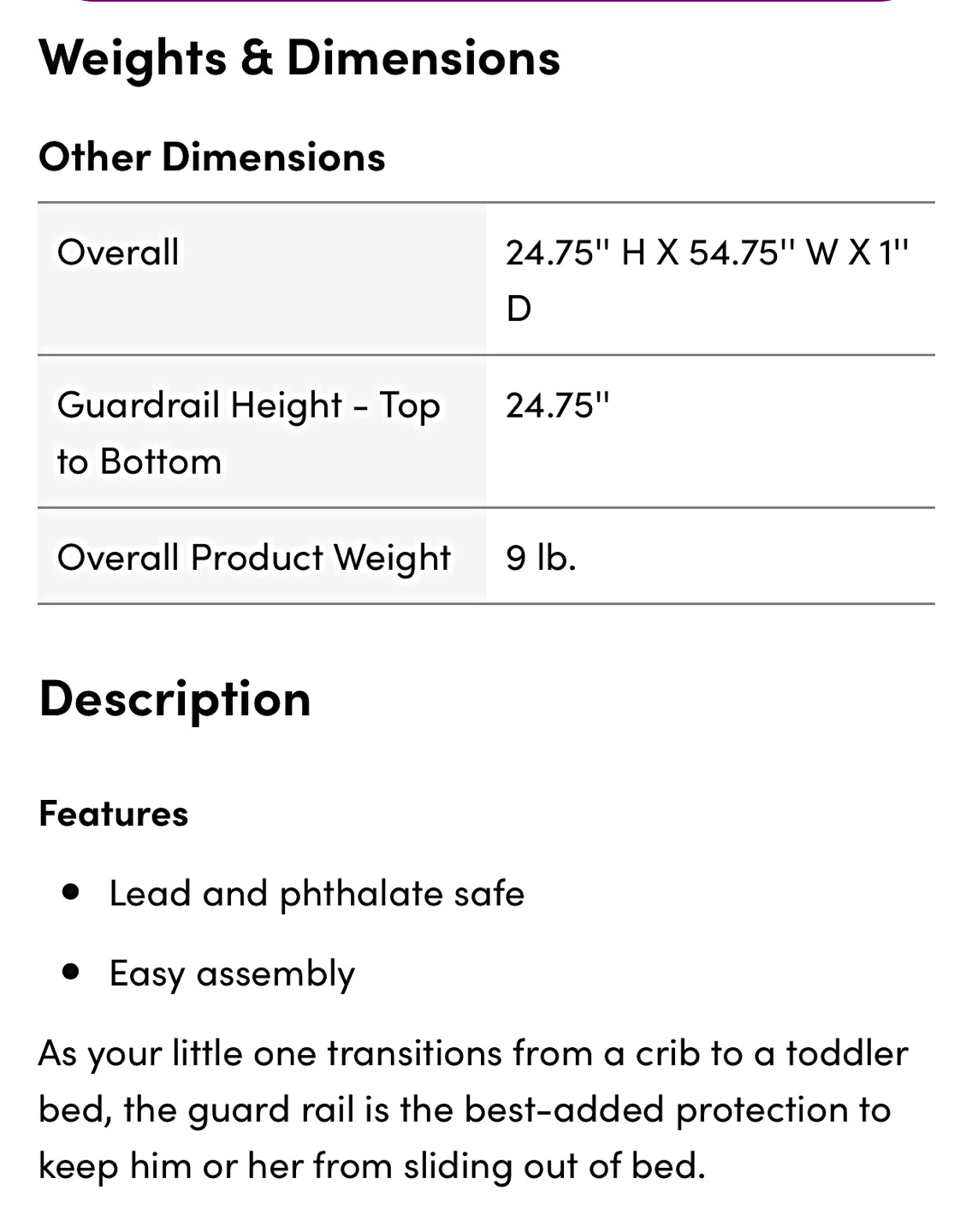 Brand new Kingsley Brunswick toddler guard rail in Majestic Blue image indicator(3)