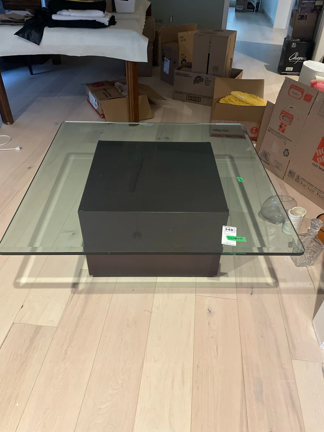 glass coffee table