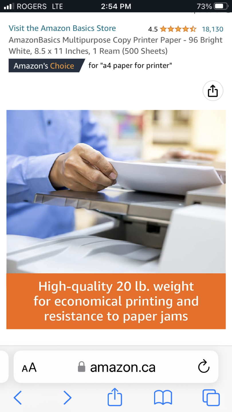 Amazon Basics Multipurpose Copy Paper image indicator(4)