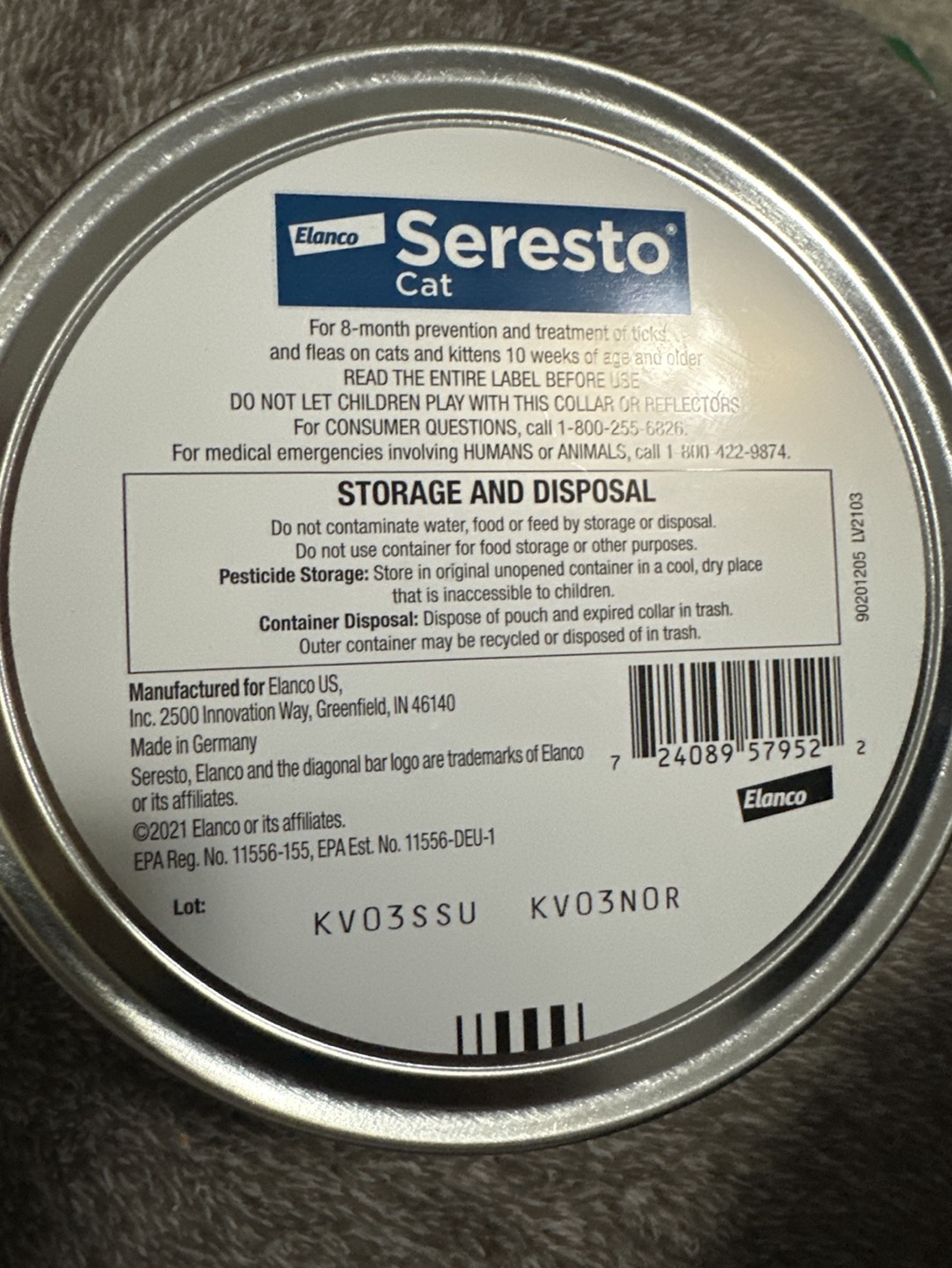 Cat’s collar for protection from fleas, ticks image indicator(2)