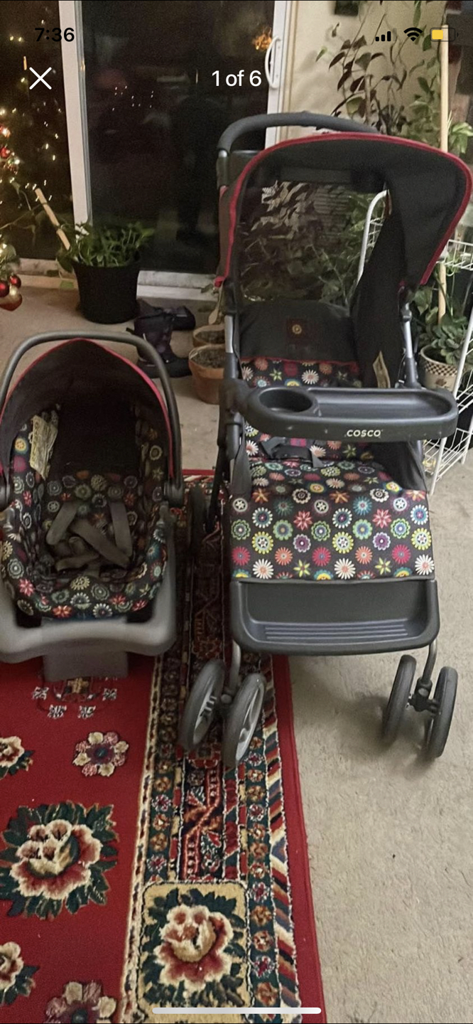 Cosco stroller with infant car seat