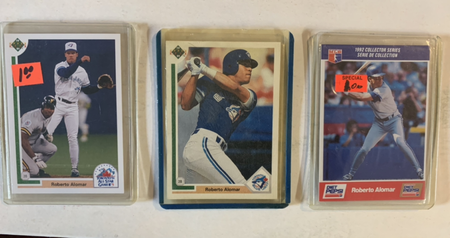 Three Roberto Alomar Cards
