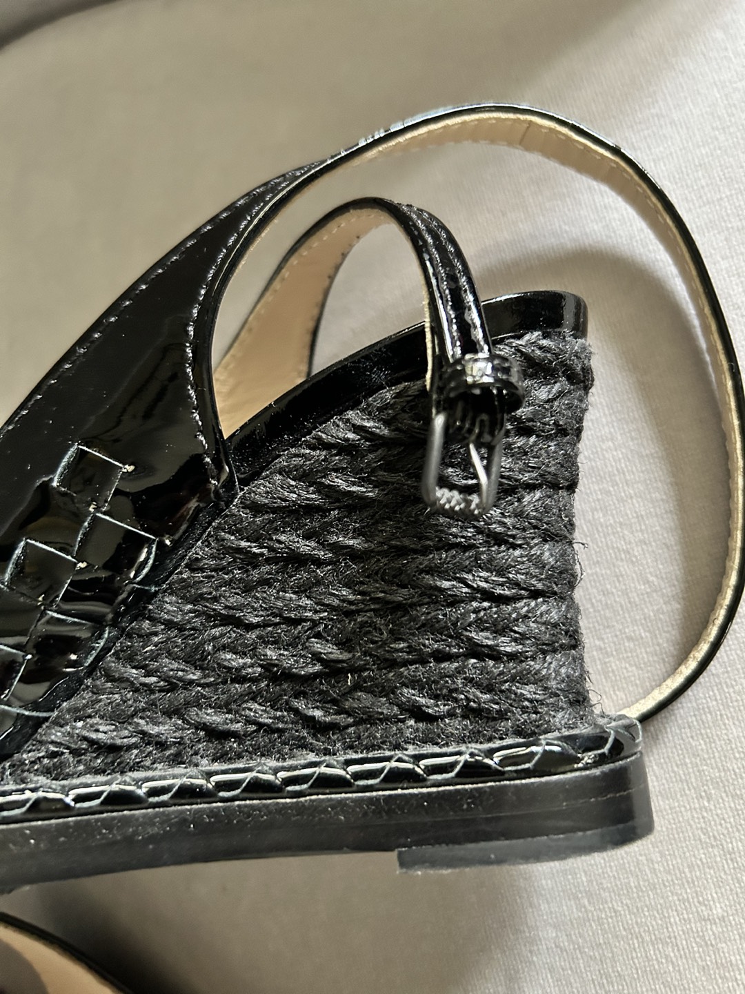 Bottega Veneta patent espadrille wedges - like new - photo 5