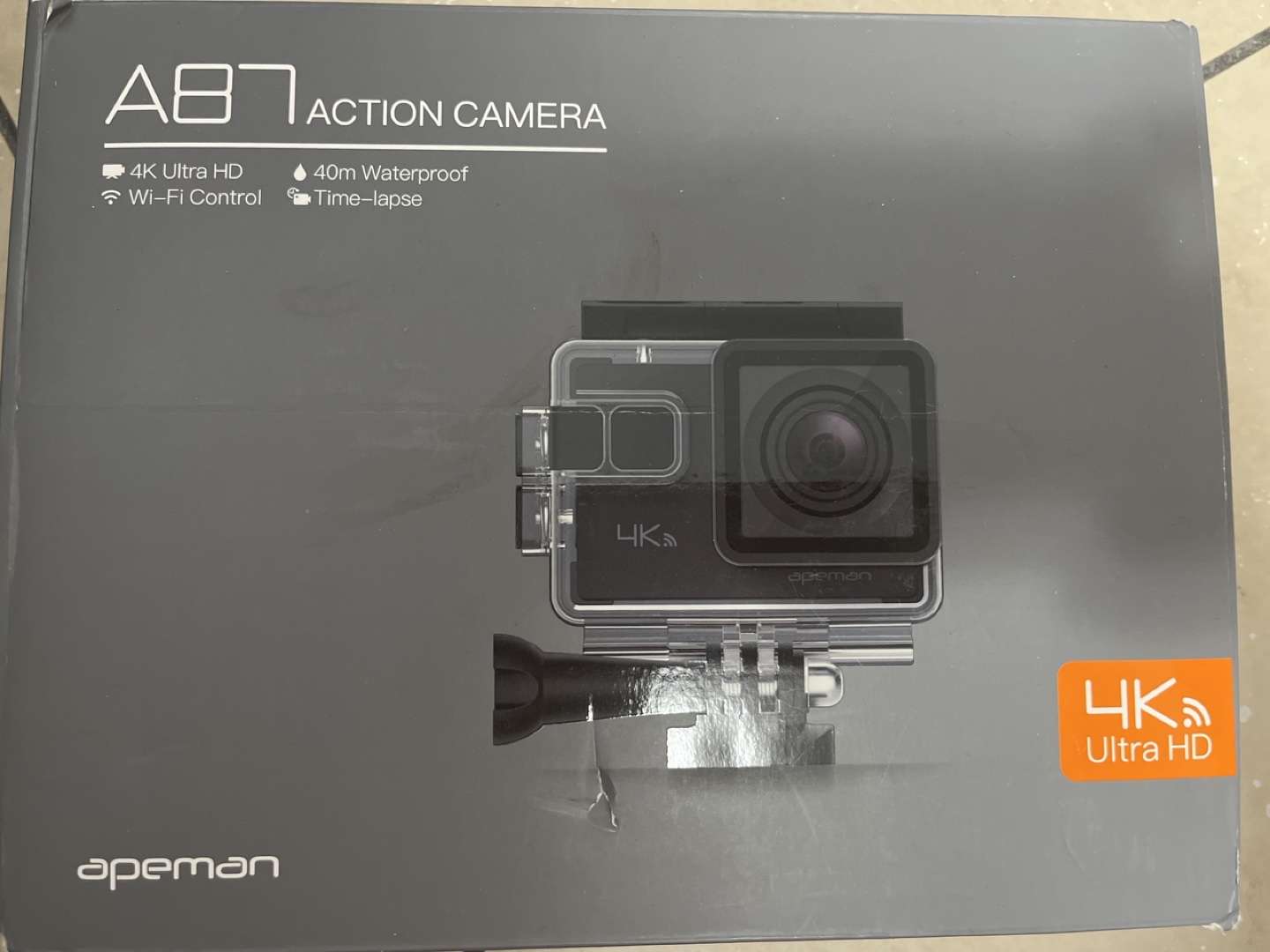 A87 action Camera,4K ultra HD, waterproof