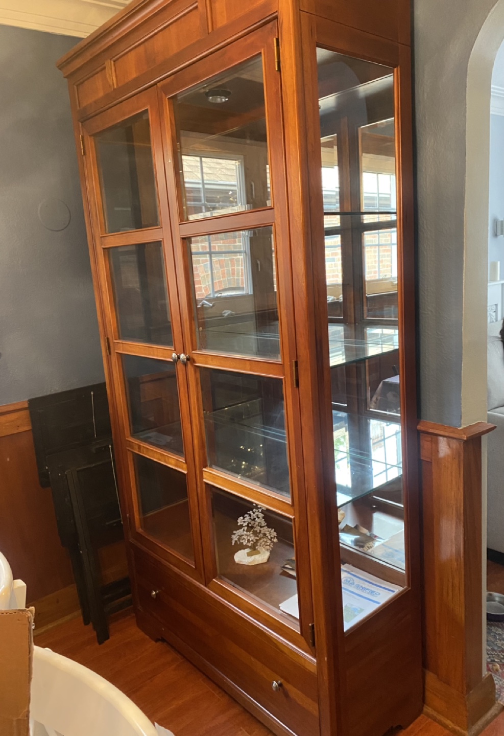 Gorgeous Deborce solid wood China display cabinet