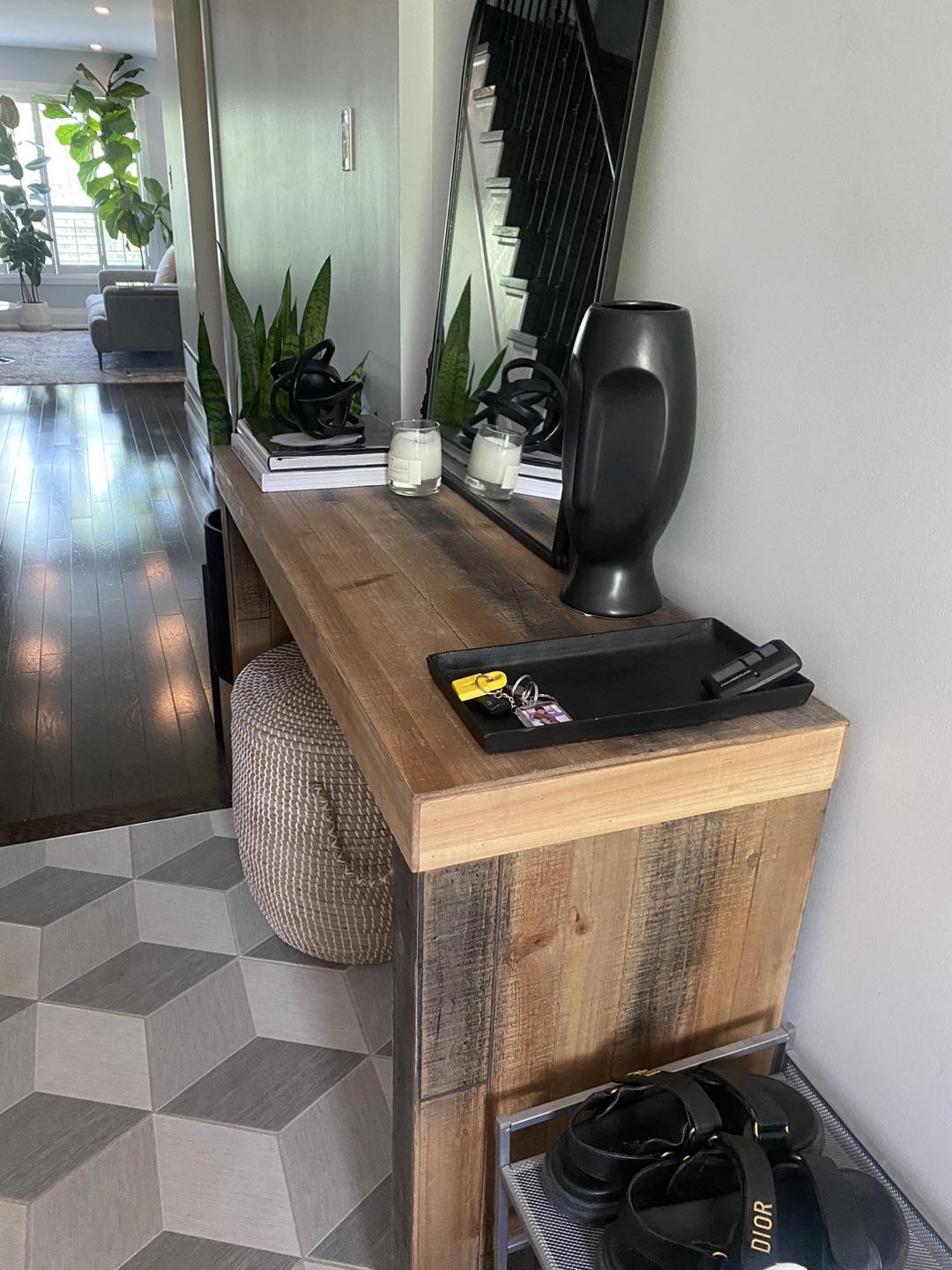 Wood Console Table - photo 2