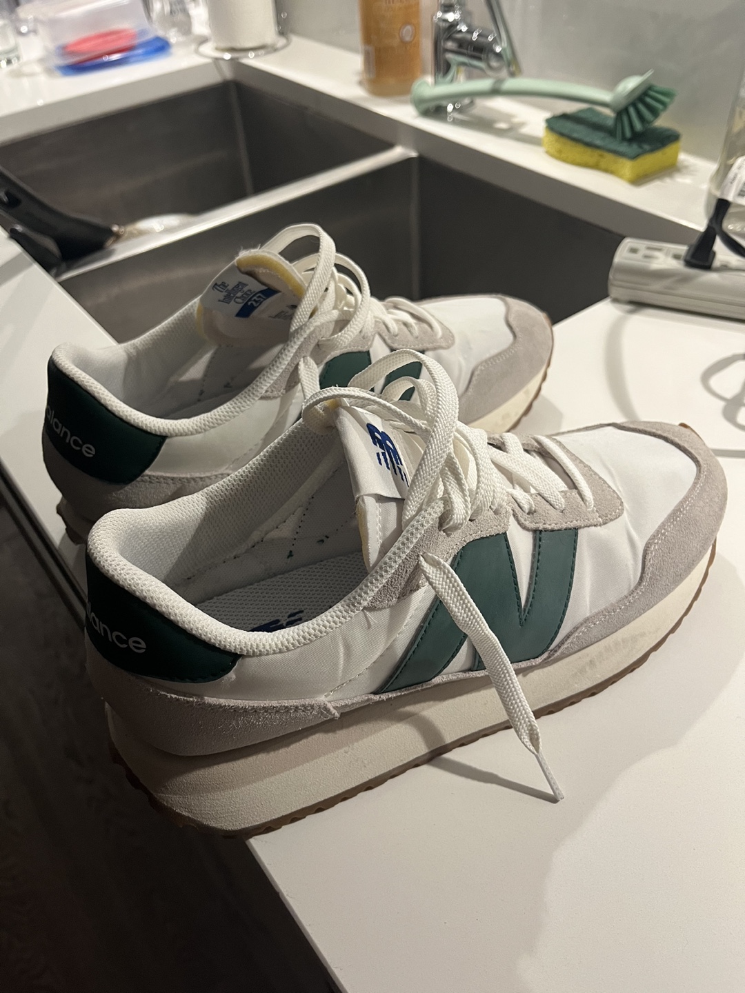 New Balance 237 Sneakers - White and Green - photo 2