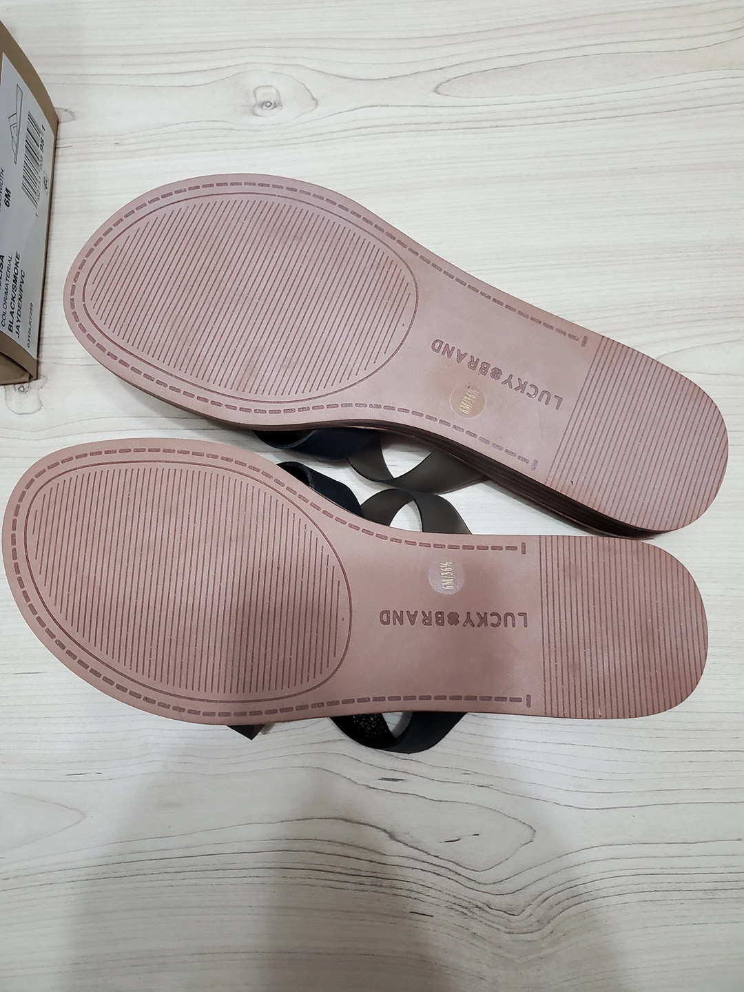 LADIES LUCKY BRAND SANDALS BLACK/SMOKE 6M - photo 5