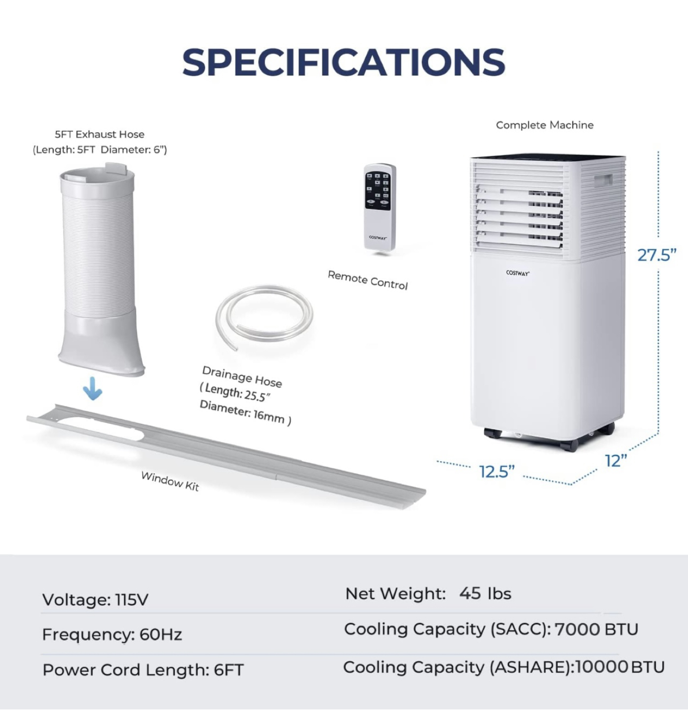 COSTWAY Portable Air Conditioner - photo 3