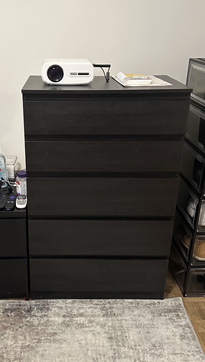 IKEA 5 drawer chest (black/brown) 70x11cm(27 1/2x24 1/8”) - photo 3