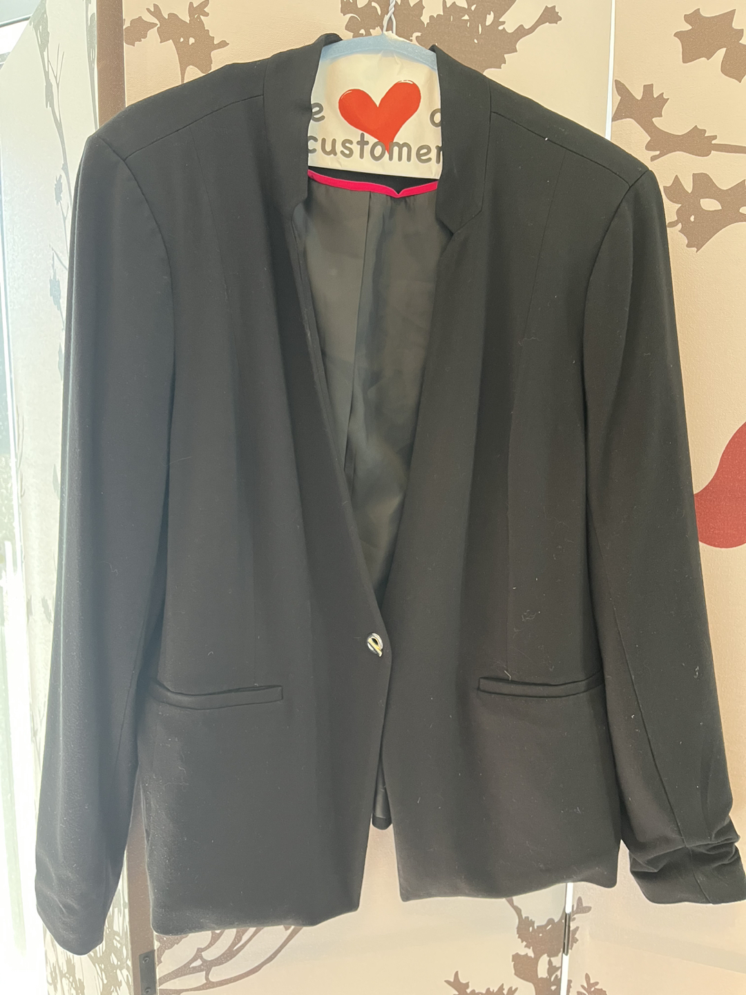 Black loose fit jacket thumbnail