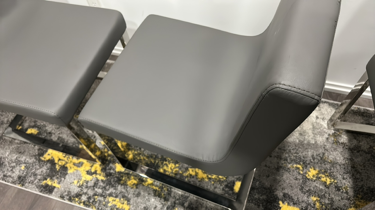 Set of 4 leather chairs - photo 3