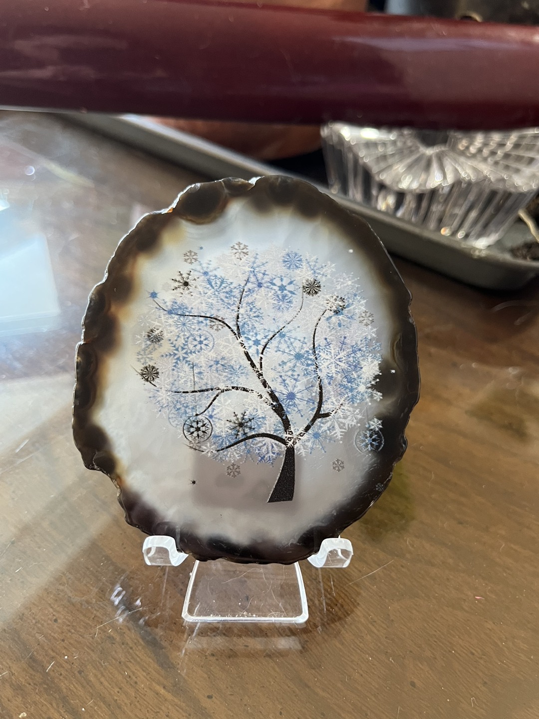 Winter tree agate slice #Trade thumbnail