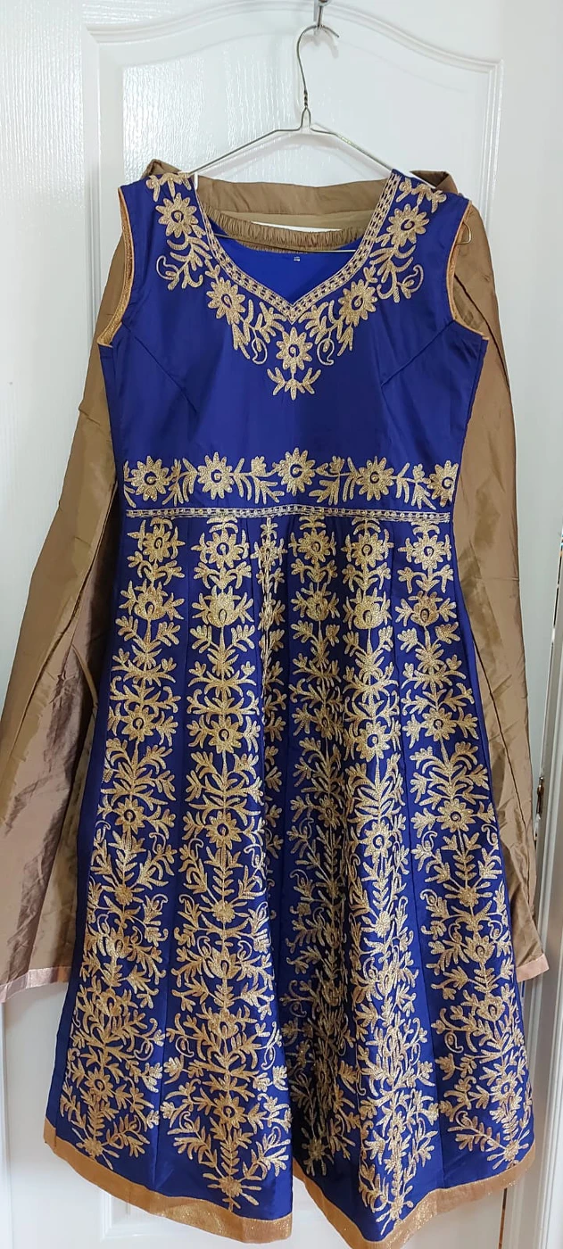 beautiful violet color Indian style dress with skirt