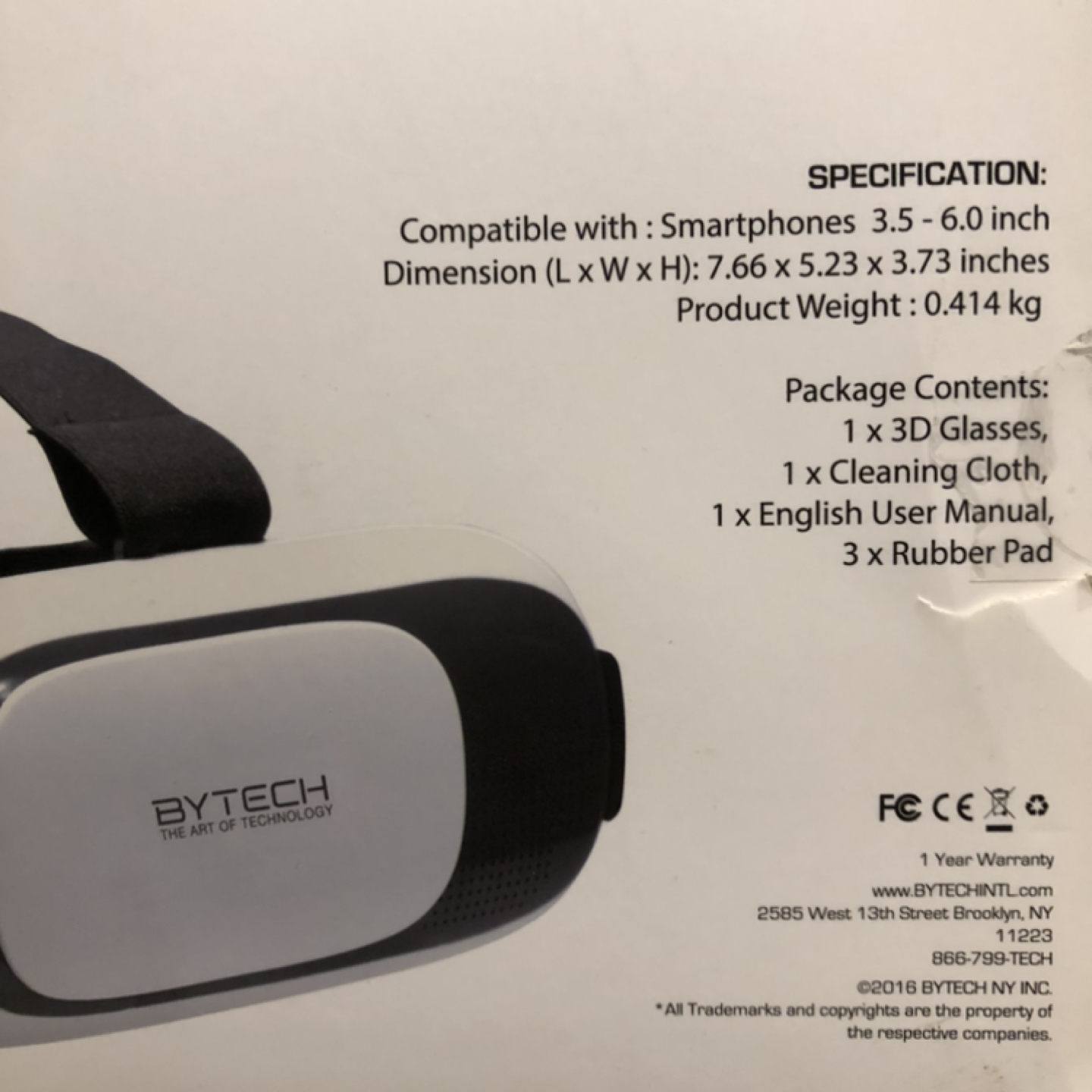 BYTECH | Universal Insight Virtual Reality Glasses 3D - photo 2