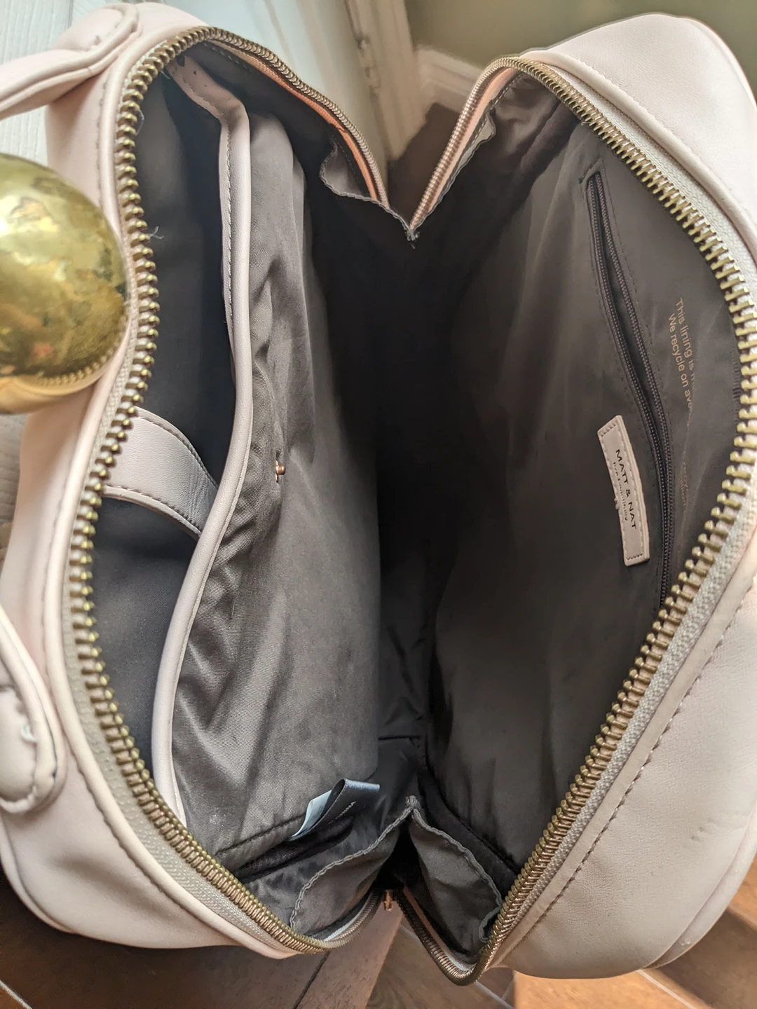 Matt & Nat Pink Vegan Leather Backpack image indicator(2)