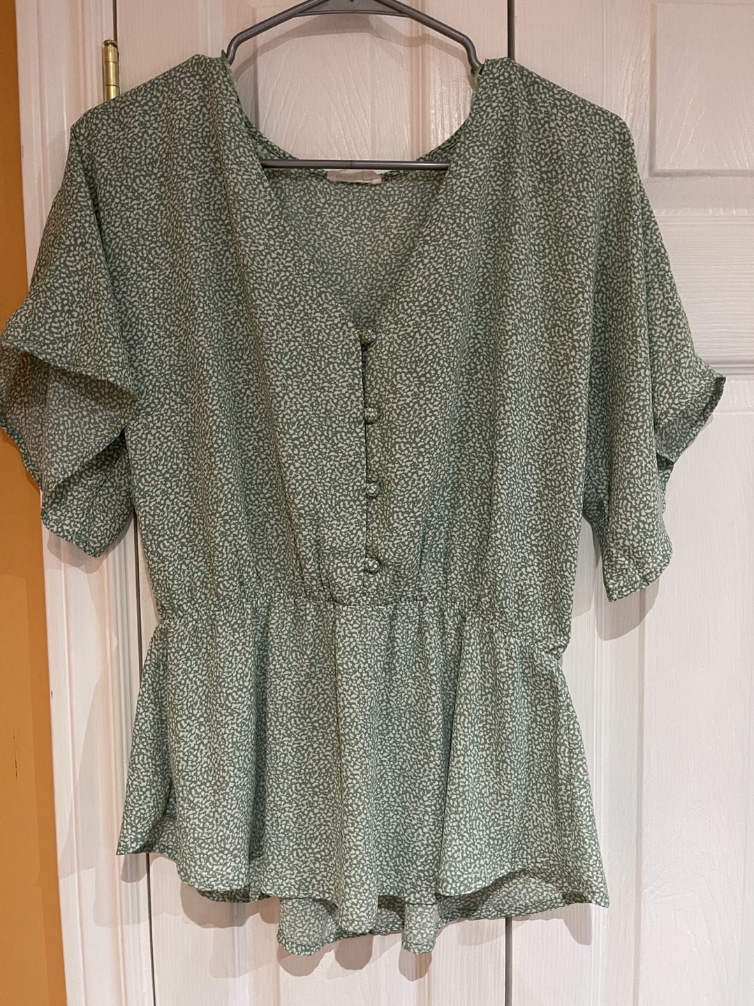 Sienna Sky light green peplum blouse thumbnail