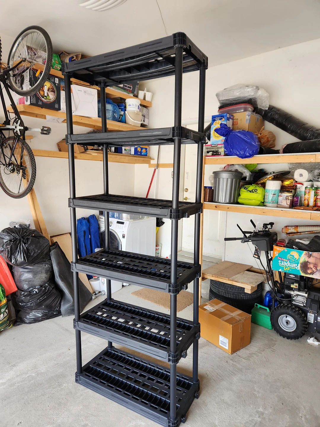 6 tier shelf unit 95"( 7 feet 11 inches) x 37" x 19" - photo 3