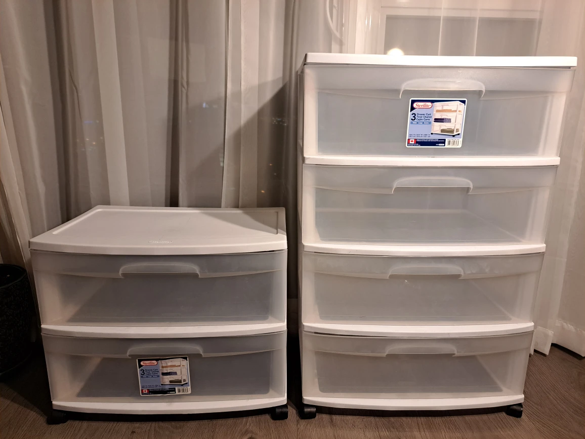 Sterilite wide rolling drawer carts for sale