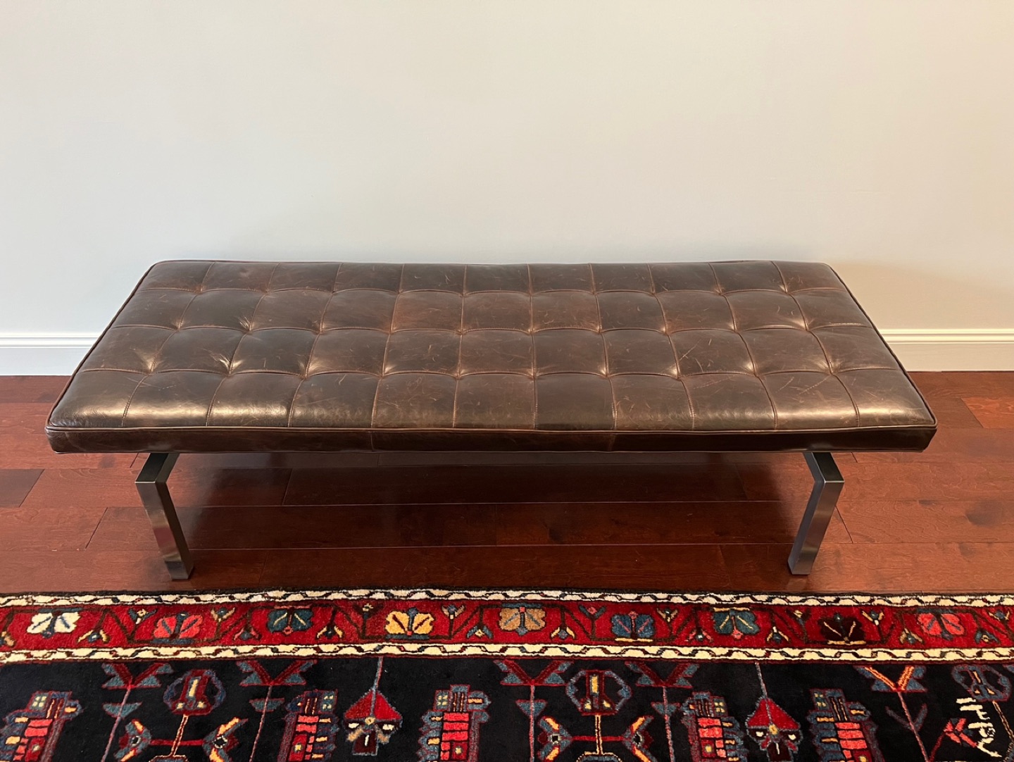 American leather bench