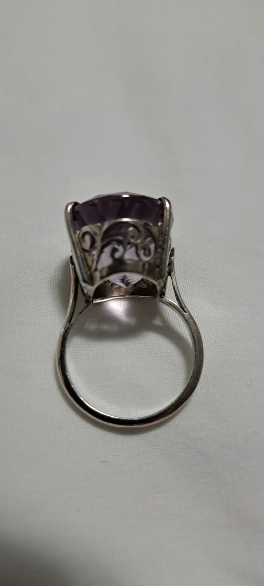 Sterling silver purple stone thumbnail