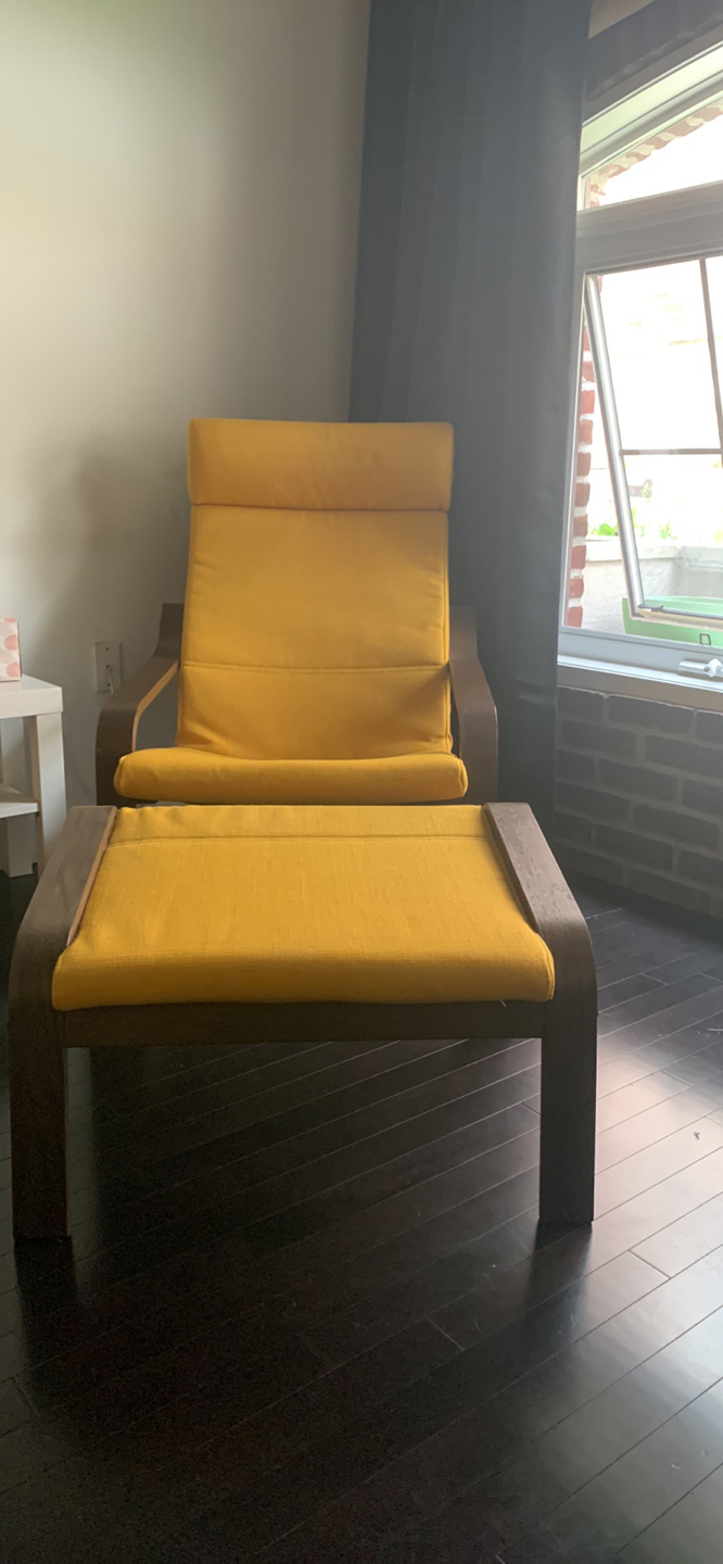 IKEA Poang Chair & Stool