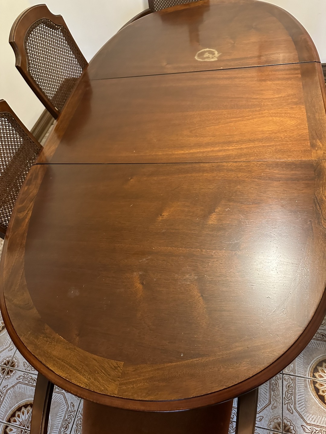 Vintage Wood Table with 6 chairs - photo 2