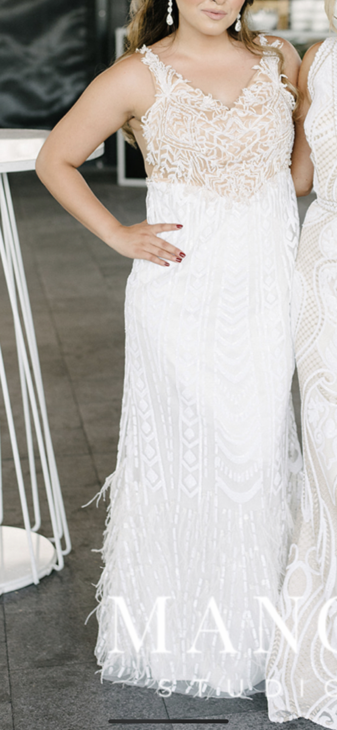 Selling Beautiful white sequin Dress thumbnail