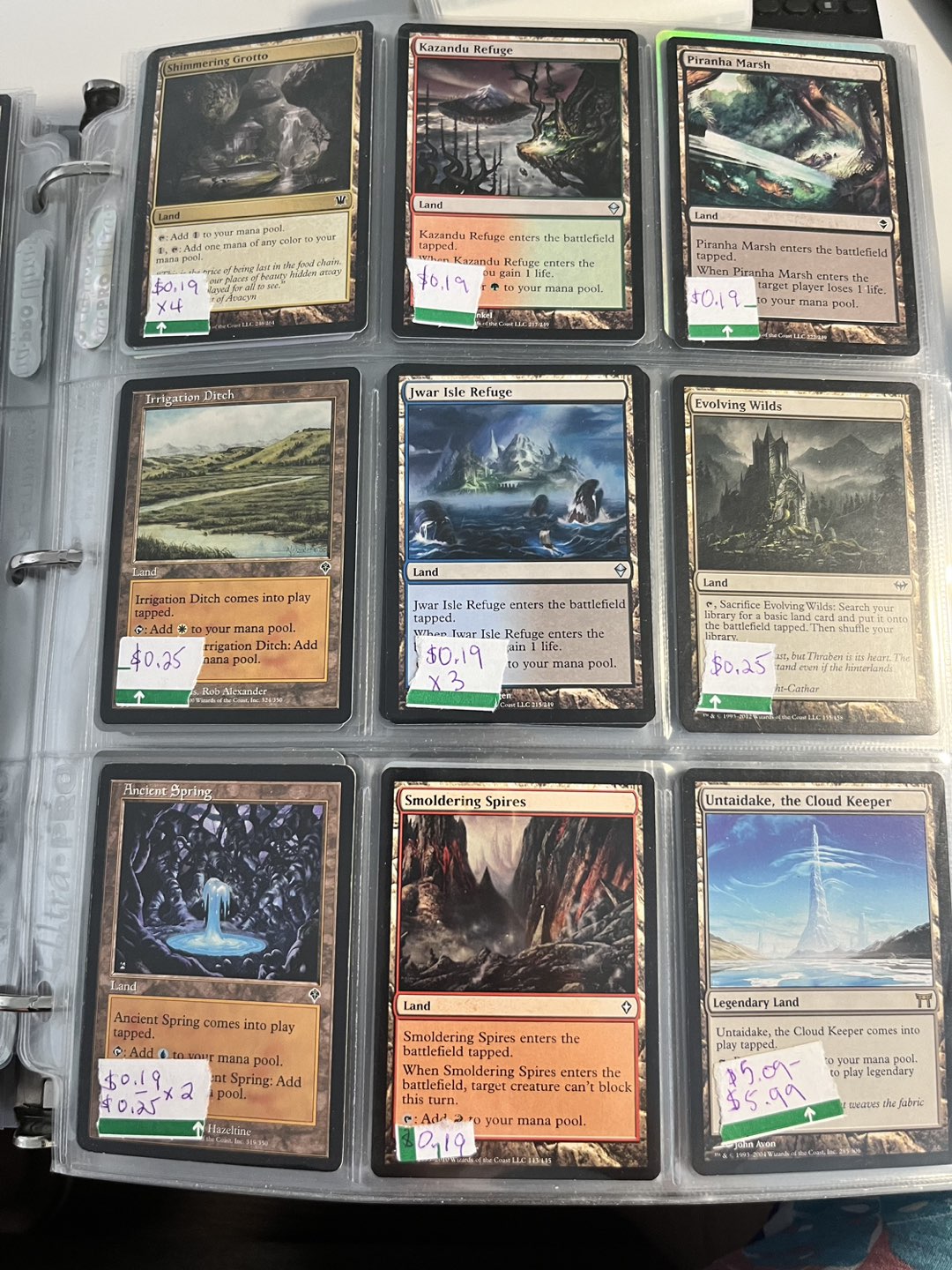 Magic the Gathering - Land cards + thumbnail