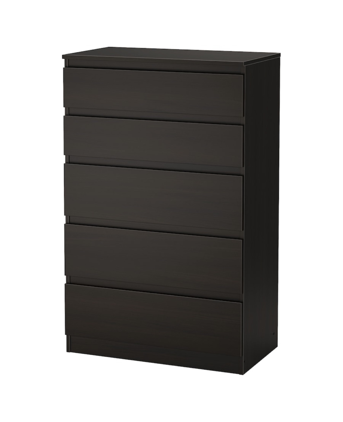 IKEA 5 drawer chest (black/brown) 70x11cm(27 1/2x24 1/8”)