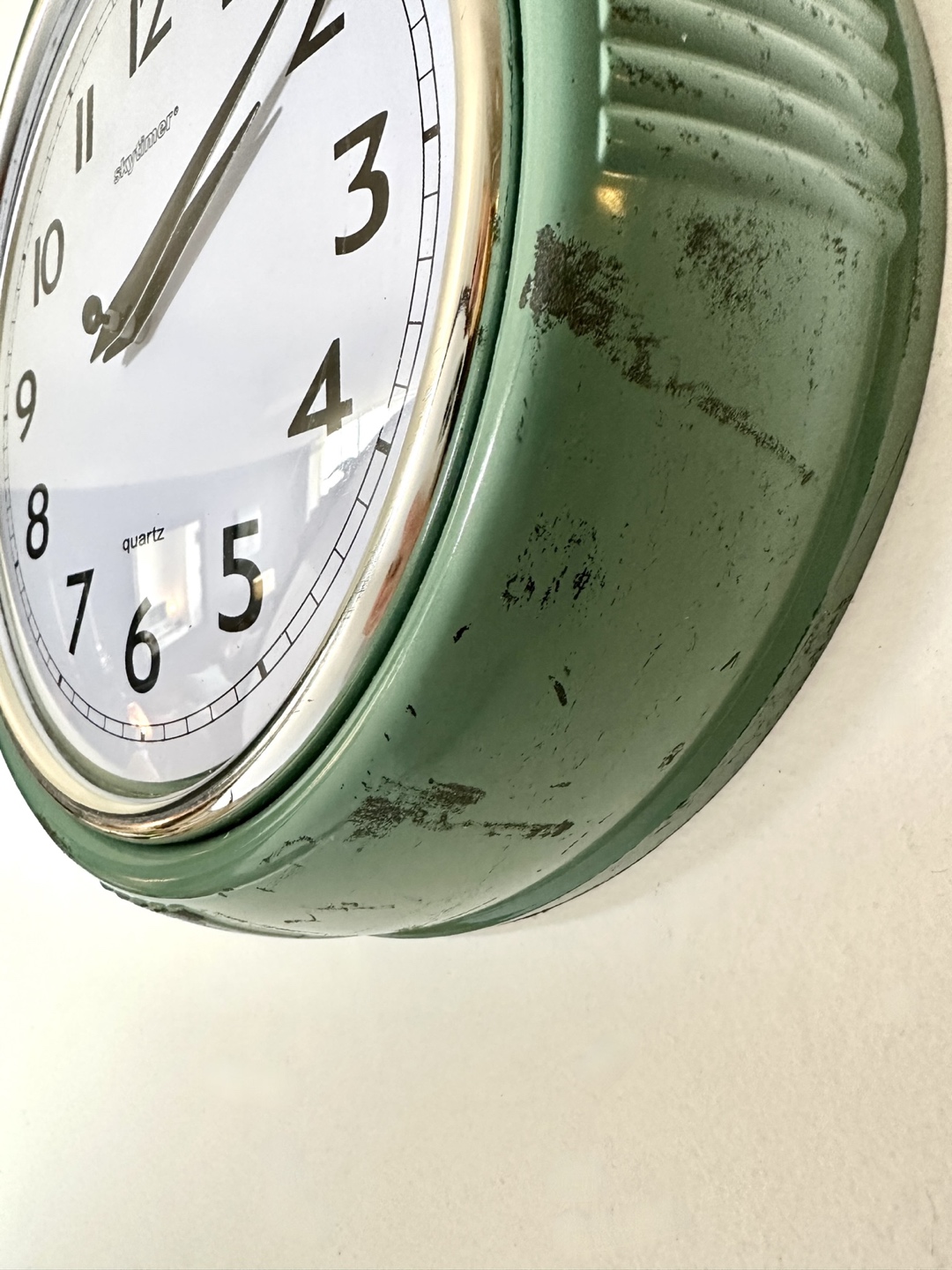 Awesome distressed clock teal green - photo 5