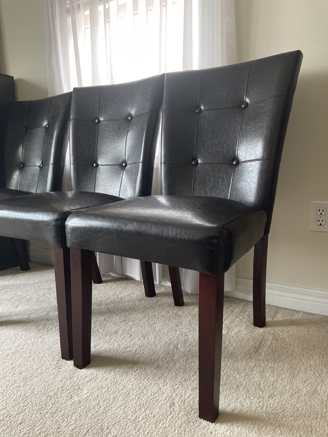 Leather Upholstered Chairs set of 6 thumbnail