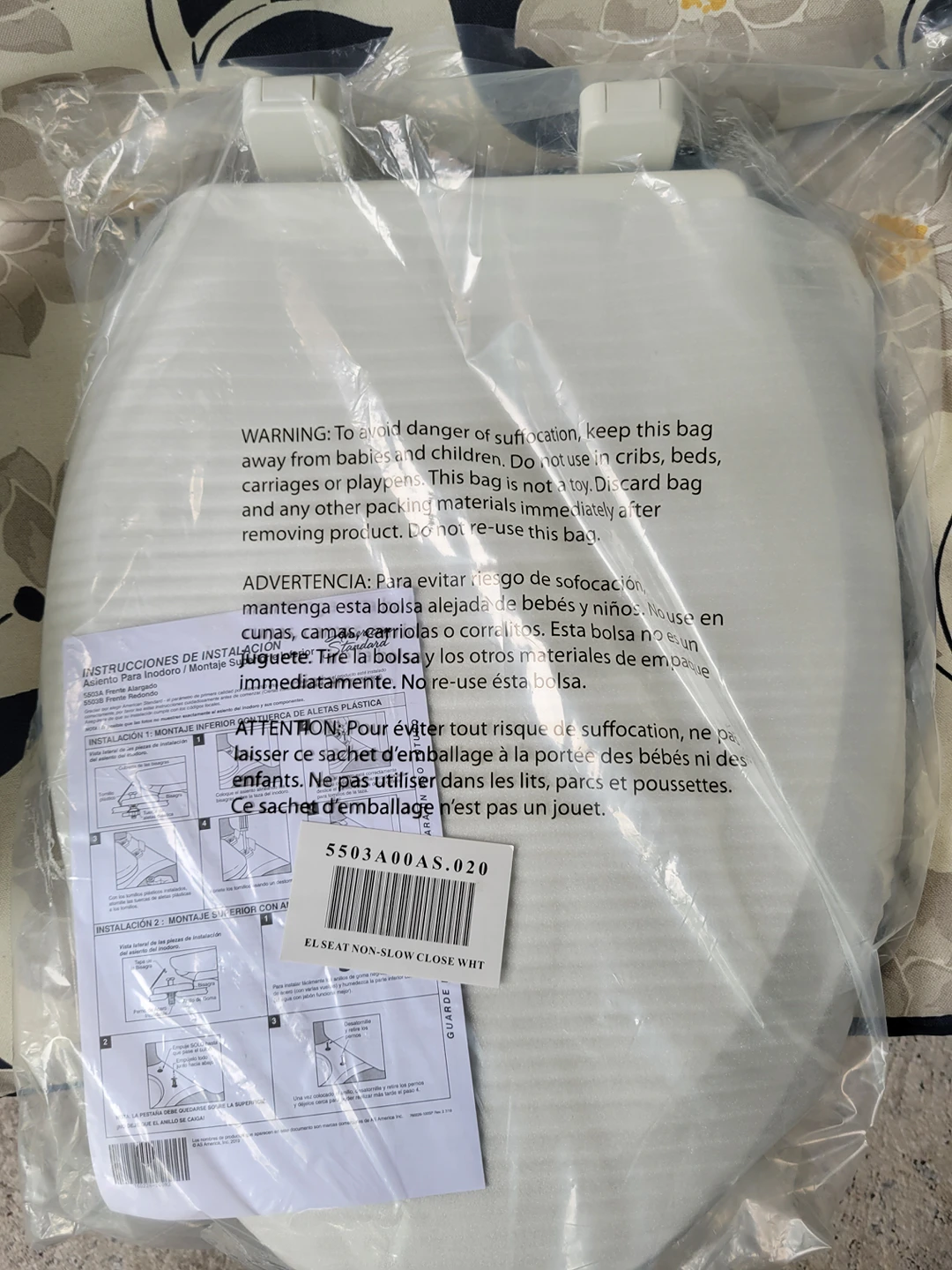 American Standard Elongated Toilet Seat Brand New thumbnail