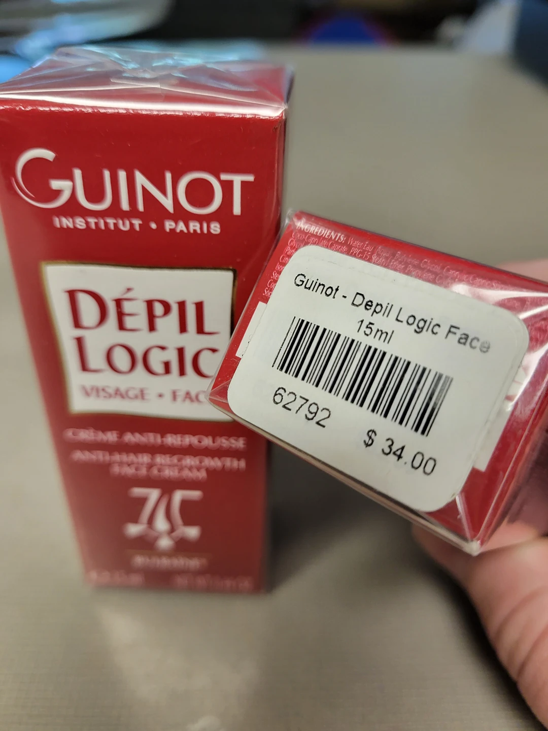 2 boxes of Guinot anti-hair regrowth face cream 15ml each image indicator(2)