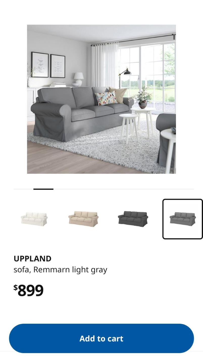 Ikea UPPLAND 3 seater Sofa / Couch - photo 5