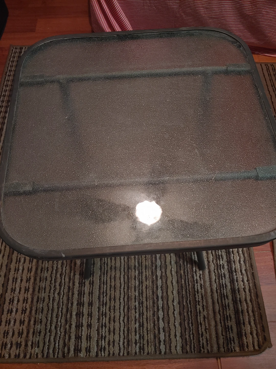 Small Glass Folding Patio Table thumbnail