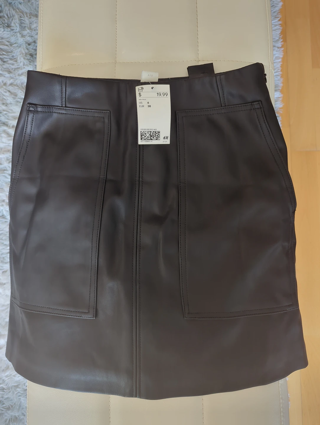 size 6 leather skirt HnM
