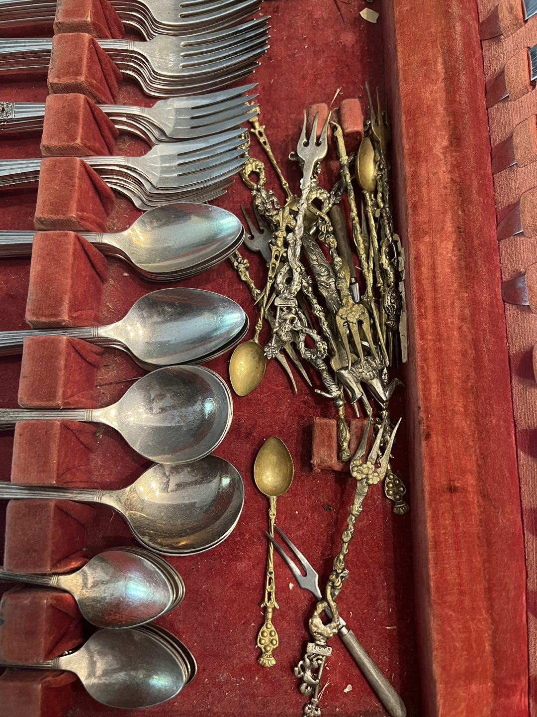 Antique Cutlery Set - Silver plated - photo 2