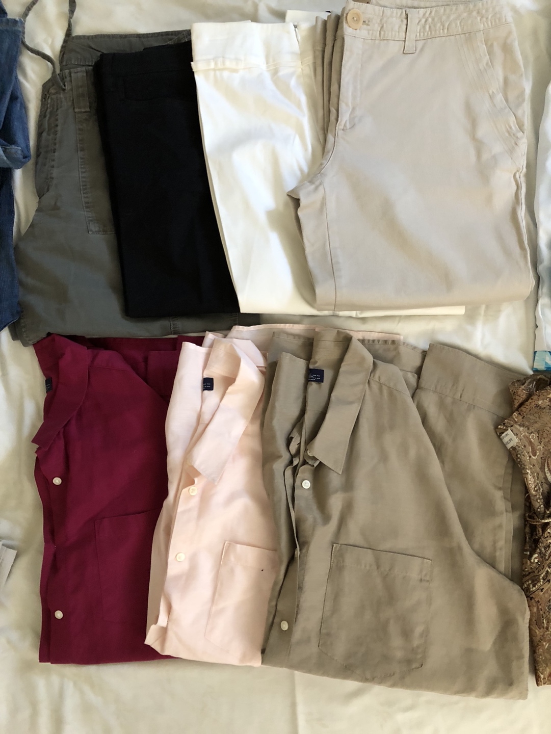 Lot of pants and tops