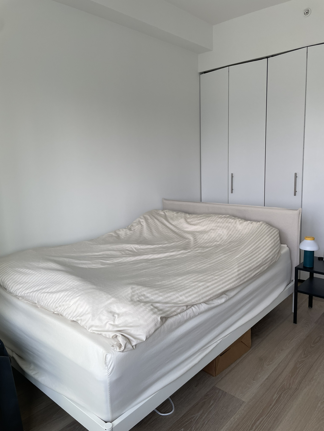 Full size bed frame and mattress