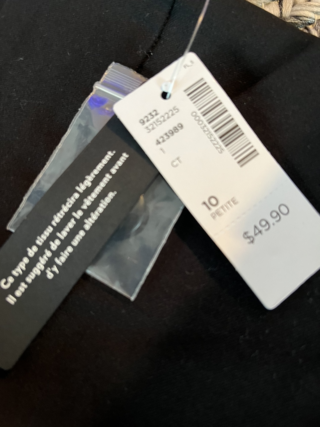 Black pull on size 10 pants image indicator(4)