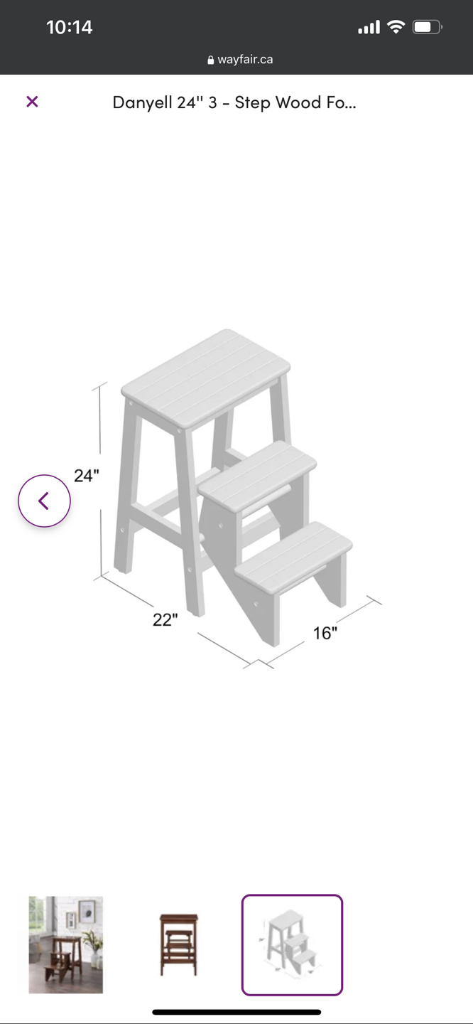 Danyell Step Stool - Wood - photo 4