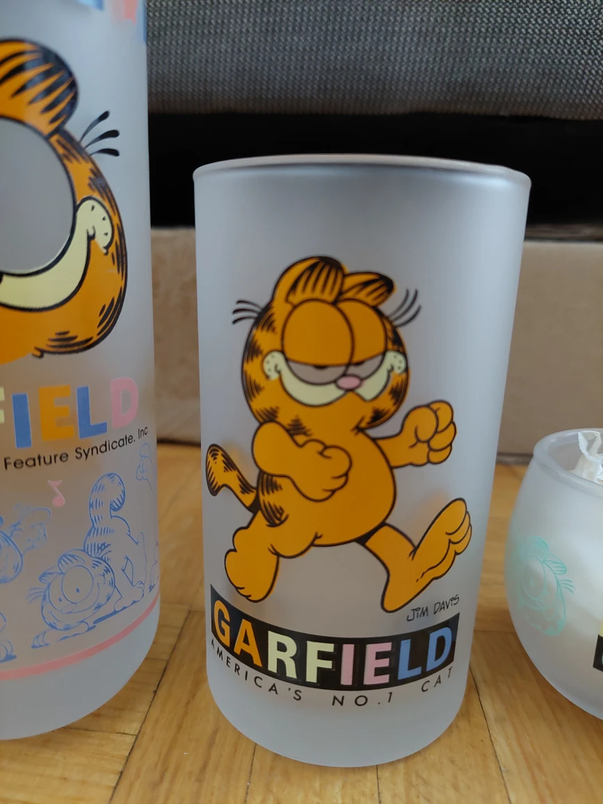 Vintage Garfield 1978 Jim Davis Frosted Glass Cup - photo 5