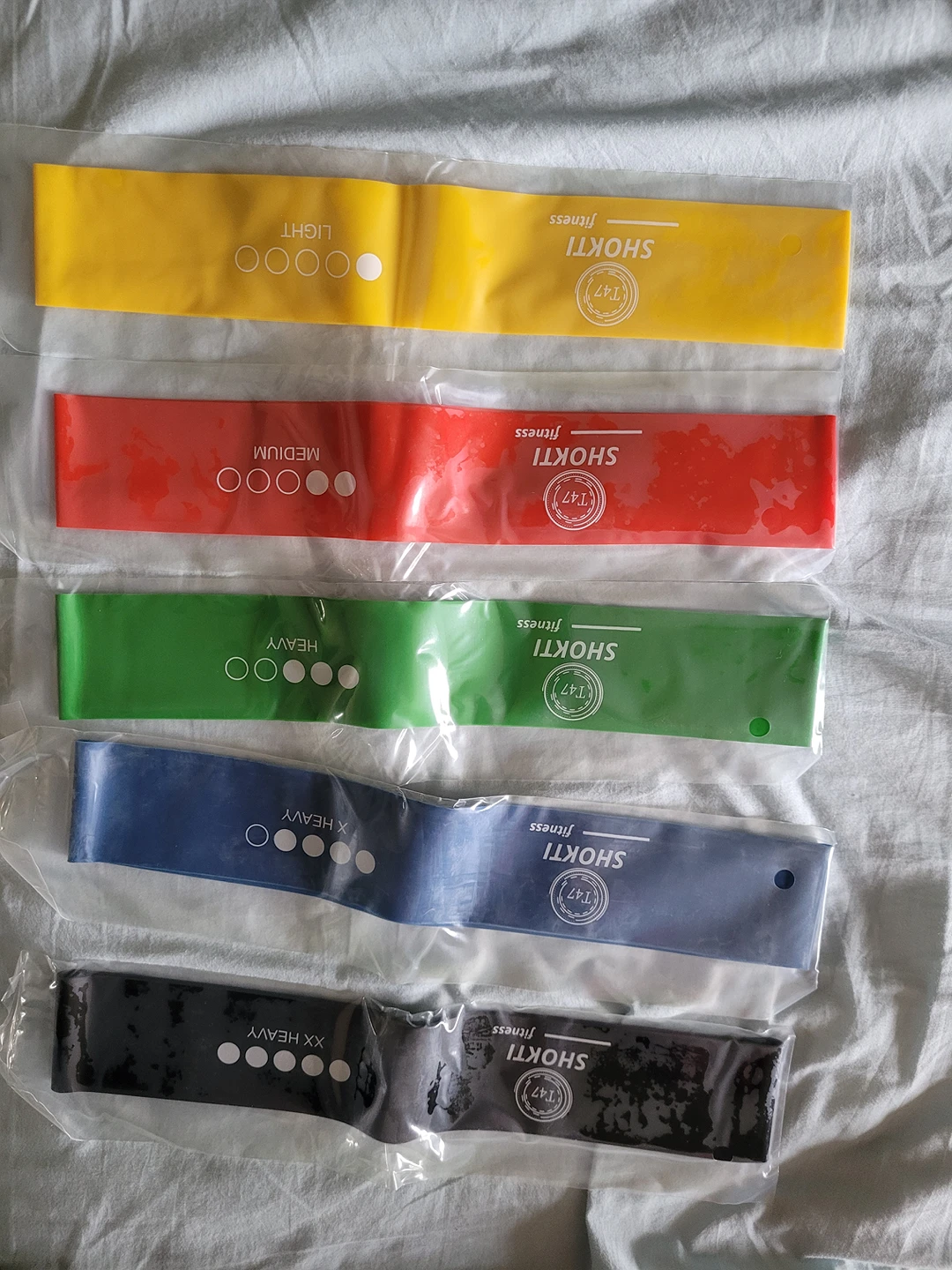 Resistance Loop exercise bands set of 5 new